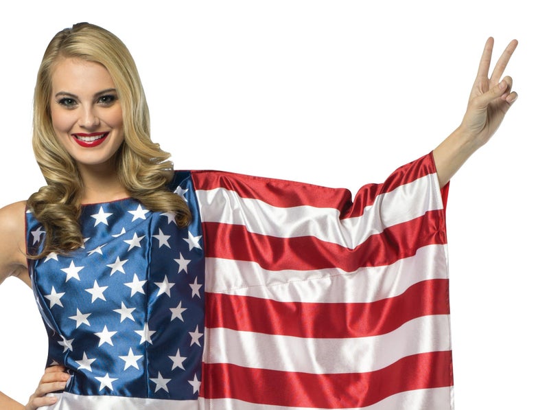 Rasta Imposta womens Flag Usa Dress adult sized costumes, Red/White/Blue, Women s Size 4 - 10 US - Image 3